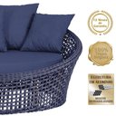 Ver imagem 3 de Chaise Hungria Pintura Marrom Corda Náutica E10 Trama Azul