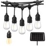 Varal Solar 20 Lampadas 12 Metros Placa Solar Led Filamento Cordao Luz Festa Decoraçao Aniversario J - 1