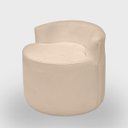 Ver imagem 5 de Kit 2 Poltronas com Sofá Curvo 2 Lugares Feijão Forma Orgânica Bouclé