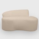 Ver imagem 7 de Kit 2 Poltronas com Sofá Curvo 2 Lugares Feijão Forma Orgânica Bouclé