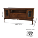 Ver imagem 4 de Rack para Tv com Pés Luiz Xv 2 Gavetas 2 Portas e Nicho 751 Meyer Móveis - Castanho Envelhecido