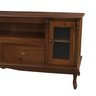 Rack para Tv com Pés Luiz Xv 2 Gavetas 2 Portas e Nicho 751 Meyer Móveis - Castanho Envelhecido - 3