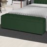 Baú Imperatriz 138Cm Calçadeira Estofada Cama Casal Suede Diversas Cores - JBF:Verde Militar - 1
