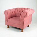 Ver imagem 2 de Conjunto c/ 2 Poltronas Chesterfield Duque Para Sala, Tv, Estar, Recepção , Decoração - Suede Rosa