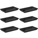 Ver imagem 1 de Kit 6 Pratos para Sushi Comida Japonesa com Porta Shoyu Comida Oriental Preto Uno Coza