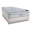 Ver imagem 1 de Cama Box Casal: Colchão Molas Superpocket Ensacadas Ortobom Freedom + Base Crc Courano White (