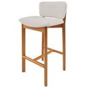 Ver imagem 7 de Kit 06 Banquetas Alta para Cozinha Sala de Jantar Bar Dara L02 Bouclê Cru - Lyam Decor