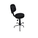 Ver imagem 2 de Cadeira Mocho Secretaria pra Costureira com Pé da Base Menor Corano Preto