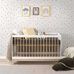 Berço Alecrim em Mdf Branco Carvalho - 1
