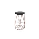 Ver imagem 1 de Banqueta Alta Decorativa Rubi em Linho com Armação Bronze - Grafite