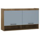 Ver imagem 1 de Armário Aéreo Ponte Modulado 145cm Delphi Avelã/grey L01 - Mpozenato