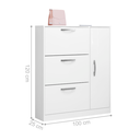 Ver imagem 3 de Conjunto de Guarda Roupa e Sapateira Aquarela Branco