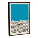 Ver imagem 1 de Quadro Decorativo Abstrato Linhas e Cores Iii com Moldura Filete