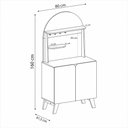 Ver imagem 4 de Balcão Buffet Bali 2 Portas 3 Prateleiras Preto - Artely Móveis
