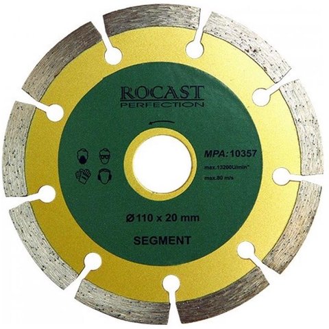 Disco Diamantado Segmentado 110 X 20 Mm - Rocast 34,0002