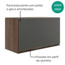 Ver imagem 4 de Armario Aereo Basculante MDF 80 cm Kali 166801 Carvalho Toq Chumbo Nicioli