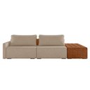 Ver imagem 2 de Sofá Ilha 2 Lugares Living 272cm Modulado Lary Linho K01 Cor Bege