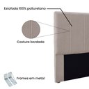 Ver imagem 2 de Cabeceira Cama Box Casal Queen 160cm Anya Linho Rústico - Loja Sheep