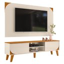 Ver imagem 1 de Rack Bancada com Painel Duna Cinamomo/off White para Tv até 65” - Madetec