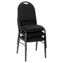 Ver imagem 2 de Kit com 3 Cadeiras de Auditório/escritório Estofadas 44cm Multimóveis Cr25289 Preto
