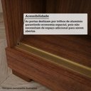 Ver imagem 7 de Guarda-Roupa Casal 2 Portas de Correr com Pés 183cm 100% MDF Bonito Espresso Móveis Marrom/Jequitiba