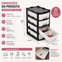 Ver mais imagens de Gaveteiro de Mesa Porta Esmaltes Grande 4 Gavetas Organizador Bancada Penteadeira Multiuso Batom Maq