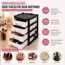 Ver imagem 4 de Gaveteiro de Mesa Porta Esmaltes Grande 4 Gavetas Organizador Bancada Penteadeira Multiuso Batom Maq