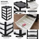 Ver imagem 6 de Gaveteiro de Mesa Porta Esmaltes Grande 4 Gavetas Organizador Bancada Penteadeira Multiuso Batom Maq