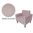 Ver imagem 3 de Poltrona Decorativa Para Sala de Estar Leticia Slim Suede Rose - LM DECOR