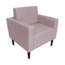 Ver imagem 2 de Poltrona Decorativa Para Sala de Estar Leticia Slim Suede Rose - LM DECOR