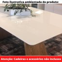 Ver imagem 5 de Mesa de Jantar Nirvana Livia 200 cm Retangular Borda Arredondada Madeira Vidro Colado Off White