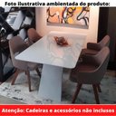 Ver imagem 3 de Mesa de Jantar Nirvana Livia 200 cm Retangular Borda Arredondada Madeira Vidro Colado Off White