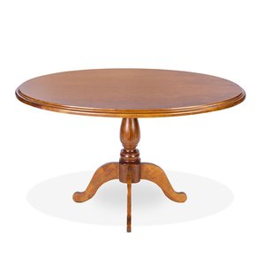 Mesa Oval Torneada - 6000 Medidas Largura: 135cm X Profundidade de 85cm Cor Imbuia - Verniz