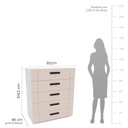Ver imagem 2 de Cômoda Organizadora 90cm com 5 Gavetas 240840 Linha Lisboa Politorno Móveis