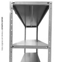 Ver imagem 3 de Estante Leve 5 Bandejas 40cm Cinza