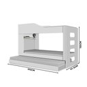 Ver imagem 4 de Treliche Solteiro 100% Mdf Branco Floris Jm Móveis