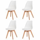 Ver imagem 4 de Kit 4 Cadeiras Saarinen Branca + Mesa Redonda 70cm Branca
