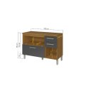 Ver imagem 2 de Balcao Nesher Princesa 2pt 3gv 120cm (freijo - Off White)
