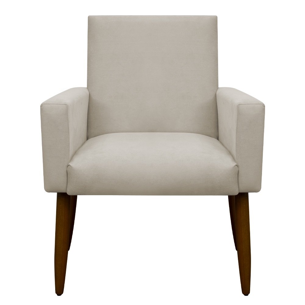 Poltrona Decorativa Nina Cadeira Escritório Recepção:bege
