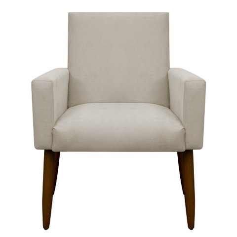 Poltrona Decorativa Nina Cadeira Escritório Recepção:bege