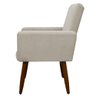 Poltrona Decorativa Nina Cadeira Escritório Recepção:bege - 3