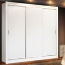 Ver imagem 1 de Guarda Roupa Casal Madesa Lyon 3 Portas de Correr 2 Gavetas - Branco