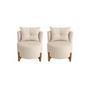 Ver imagem 1 de Kit 2 Poltronas Orgânica Curva Luna Boucle Bege - Montanaris Decor