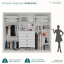 Ver imagem 4 de Guarda-Roupa 6 Portas 6 Gavetas Anápolis Plus Ripado 100% MDF Branco