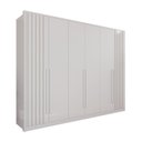 Ver imagem 2 de Guarda-Roupa 6 Portas 6 Gavetas Anápolis Plus Ripado 100% MDF Branco