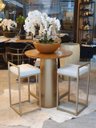 Ver imagem 4 de Banqueta Detail Estofado Várias Cores Base Aço Dourado Tam: g - Datelli Design