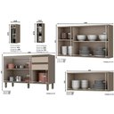 Ver imagem 3 de Cozinha Modulada Henn Connect 19 Peças (5armários+5 Balcões+1 Paneleiro+8 Complementos) C19p01
