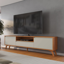 Ver imagem 3 de Rack Vertex New TV 75" Off White Naturalle 3 Gavetas 2,37m