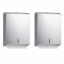 Ver imagem 1 de Kit com 2 Dispenser Papel Toalha Aço Inox para Banheiro