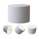 Ver imagem 6 de Cúpula Abajur e Luminária Cilíndrica Vivare Cp-7018 Ø40x25cm - Bocal Nacional Rustico-cinza